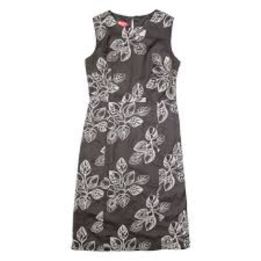 MONSOON brown and cream shift dress size 10